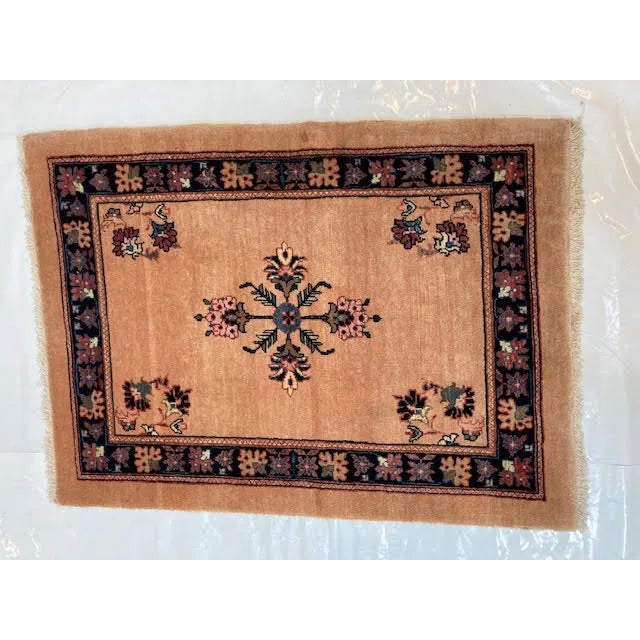 Wool pile genuine hand made very fine Persian Kashkuli rug-