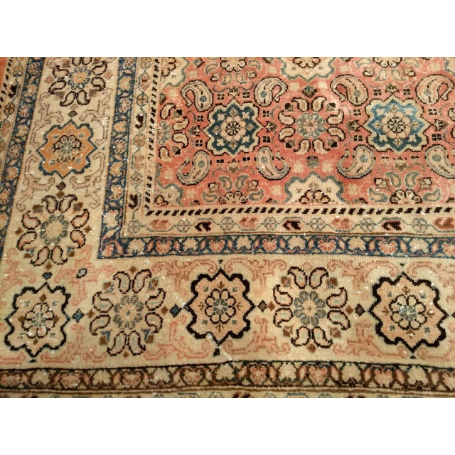 Early 20th Century Vintage Mahal Sultanabad Rug, Hand-Knotted Wool, Geometric Pattern, 10x14, Pale Pink & Ivory For Sale - Image 5 of 10