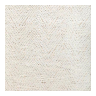 Jeffrey Alan Marks for Kravet Design "Gorge Hike" Sand Textured Chevron Velvet- 1+1/3 Yard For Sale