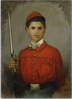 Unknown, Young Garibaldine, Oil on Canvas, 19th Century