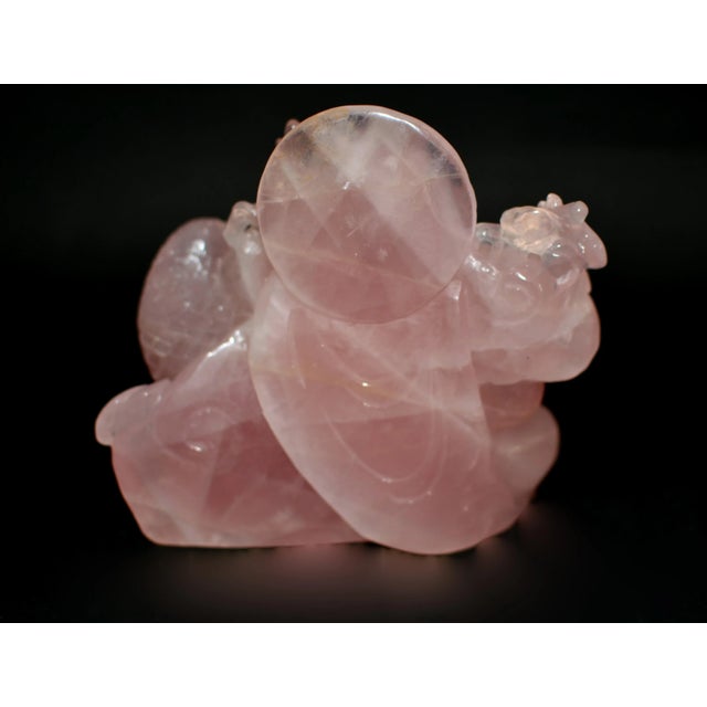 Rose Quartz Ganesh Statue For Sale - Image 11 of 12