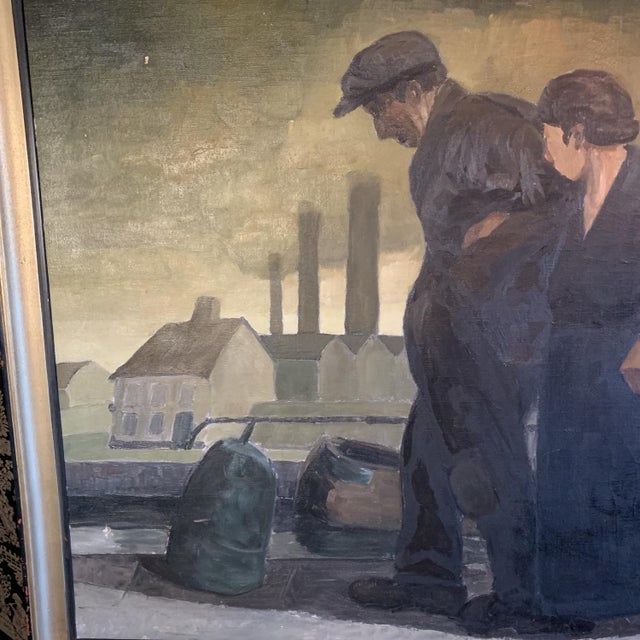 Berger, Industrial Landscape, Oil on Canvas For Sale - Image 7 of 12