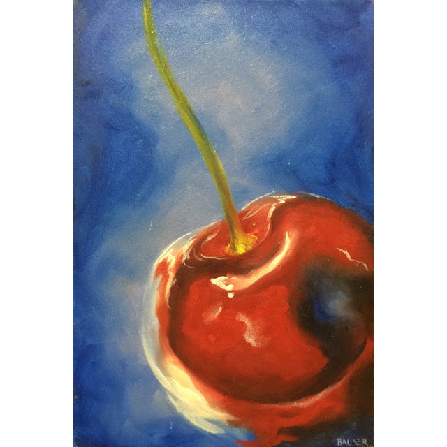 "Maraschino" Contemporary Still Life Oil Painting by Jennifer Bauser For Sale