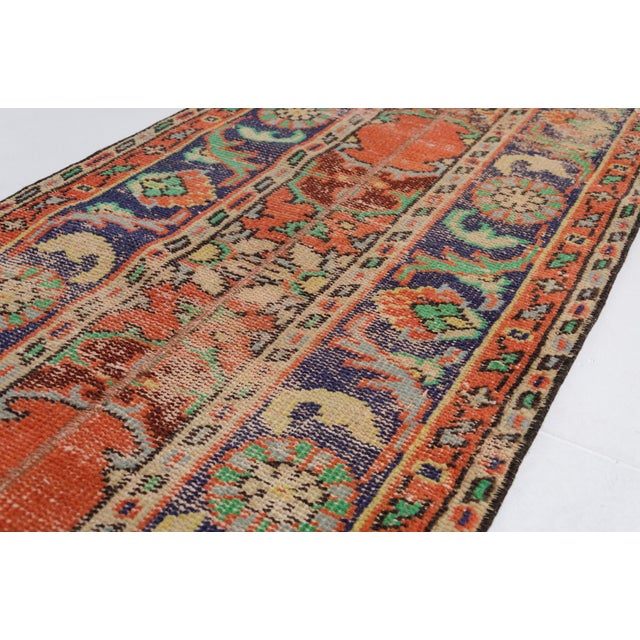 Mid 20th Century Kurdish Anatolian Floral Runner For Sale - Image 9 of 9
