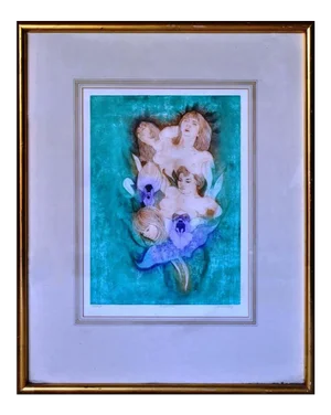 Vintage David Silverberg Limited Edition Colored Engraving