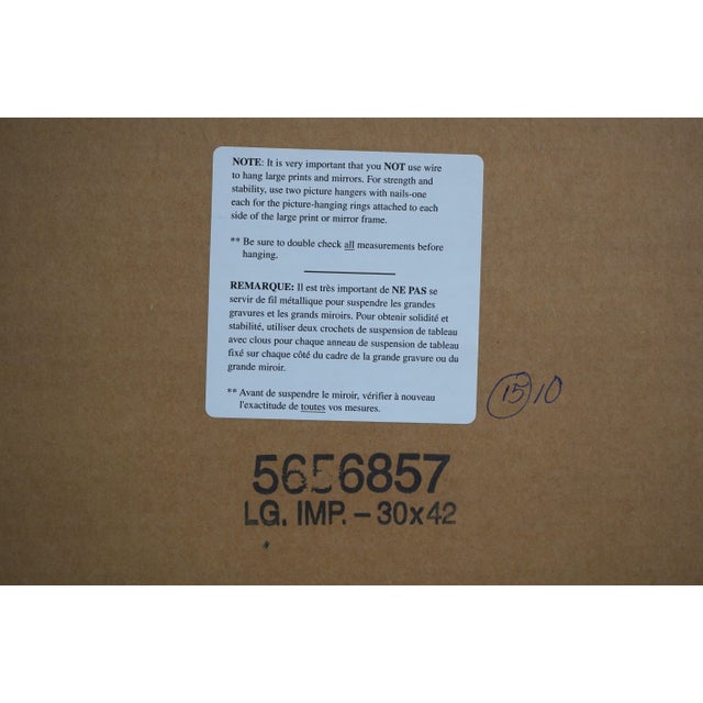 Regency Ebonized Black & Gold Beveled Wall Mirror For Sale - Image 10 of 10