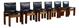 Monk Dining Chairs by Afra and Tobia Scarpa for Molteni, Italy, 1974, Set of 6