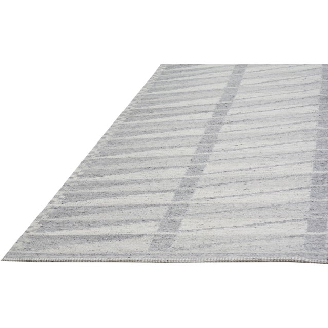 Mid-Century Modern Scandinavian Flatweave Kilim Wool Rug, 8'3"x10' For Sale - Image 3 of 6