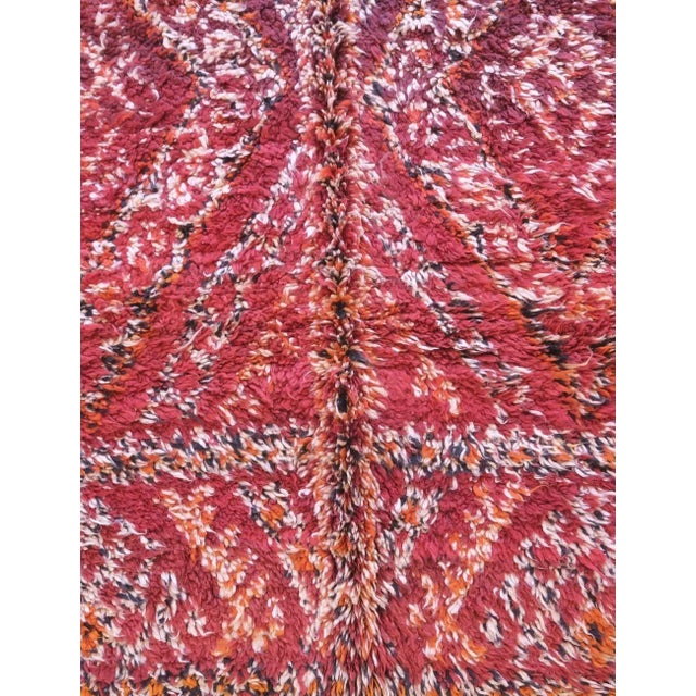 Textile Bold Red Diamond Pattern Handwoven Wool - 10.5 X 6.5 Ft For Sale - Image 7 of 9