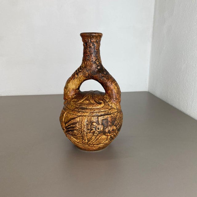 Article: Pottery ceramic vase Producer: JASBA Ceramic, Germany Decade: 1970s Original vintage 1970s pottery ceramic vase...