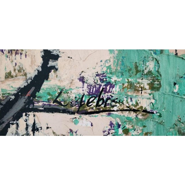 A bold and architectural vintage oil painting of the Venetian lagoon. This piece is defined by its aggressive and...