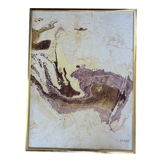 A Vintage Zura Young Abstract Mixed-Media Collage For Sale