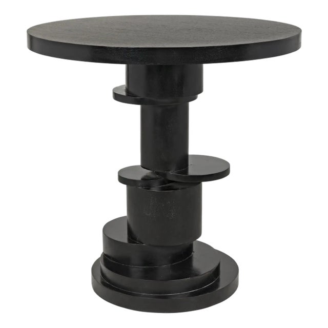 NOIR Hugo Side Table, Hand Rubbed Black For Sale