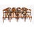 Antique French Louis Revival Dining Table and Chairs in Walnut, 1920s, Set of 13 For Sale - Image 16 of 18