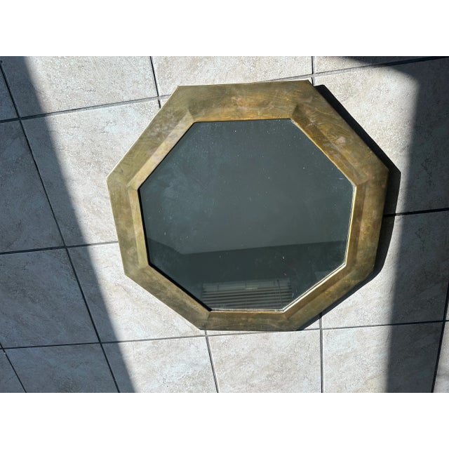 Brass 1970s Brass Mirror For Sale - Image 8 of 8