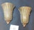 Glass 1960s Golden Shield Sconces, a Pair For Sale - Image 7 of 9