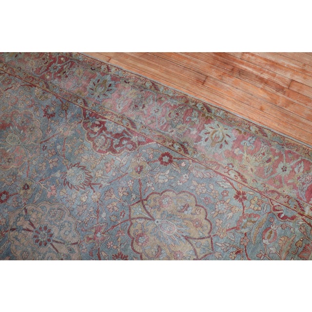 Antique Zabihi Collection Persian Yazd Carpet - 5'11" x 8'9" For Sale - Image 4 of 9