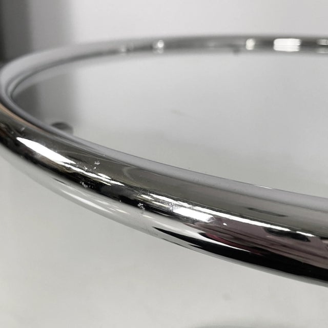 Silver Italian Modern Coffee Tables in Steel and Glass, 1980s, Set of 2 For Sale - Image 8 of 18