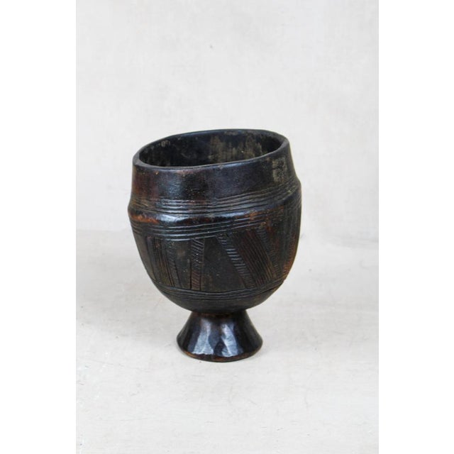 Vintage Ethiopian Cup in Wood For Sale - Image 4 of 5