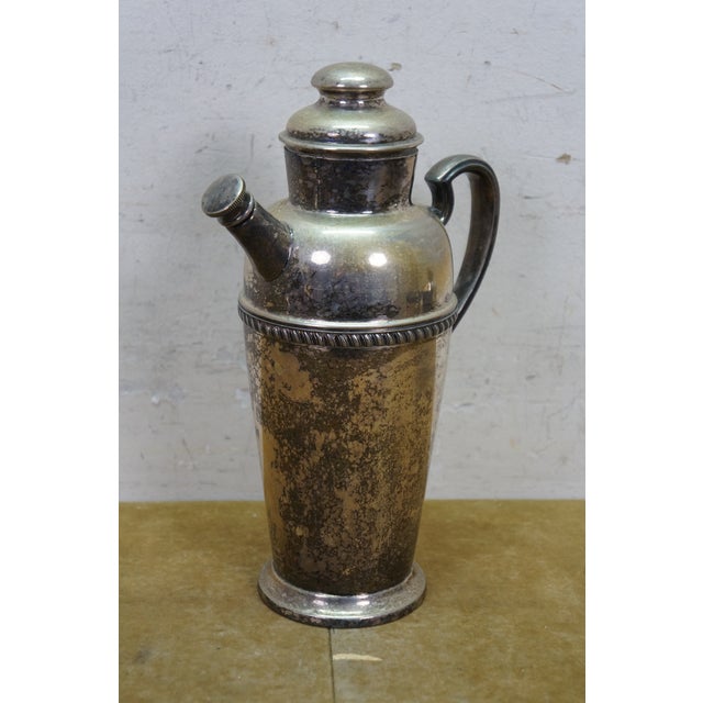 Metal Antique Silver Plate Lot Paul Revere Bowls Wm Rogers Compote Pilgrim Coffee Pot - Set of 5 For Sale - Image 7 of 18