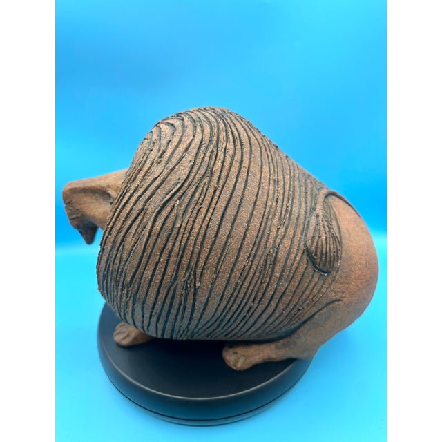Ceramic Rare Signed Raul Coronel Ceramic Lion Sculpture Monumental Mid-Century 1960s For Sale - Image 7 of 17