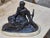 Bronze sculpture depicting Aristotle of beautiful quality, with marble base, circa 1930. Measurements length 45 cm height...