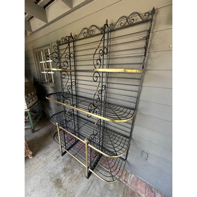 Late 19th Century Grand Antique French Antique Iron and Brass Bakers Rake. Circa 1900 For Sale - Image 5 of 5