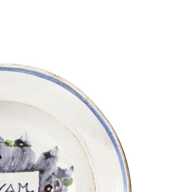 Mid-20th Century Earthenware Talking Plate For Sale - Image 4 of 6