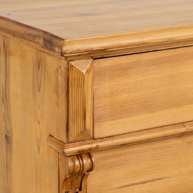 Brown 19th Century Danish Waxed Pine Chest of Four Drawers For Sale - Image 8 of 13