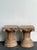 Vintage Corinthian Column Pedestal Low Stools - A Pair For Sale - Image 12 of 16