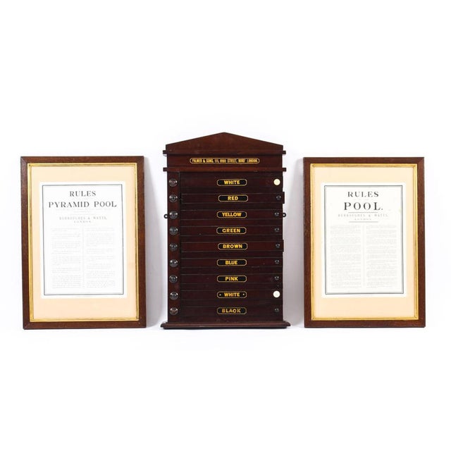 Victorian Joe Davis Pool Scoreboard and 2 Prints from Palmer & Sons For Sale - Image 12 of 13