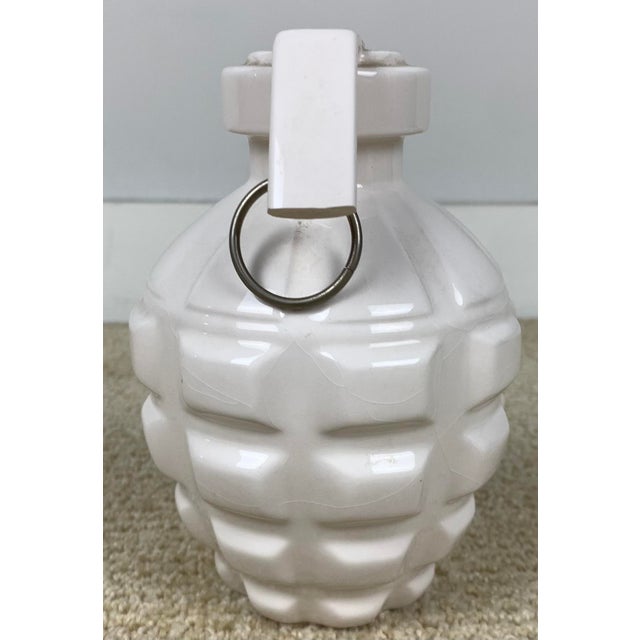White Vintage Love Grenade Coin Bank For Sale - Image 8 of 8