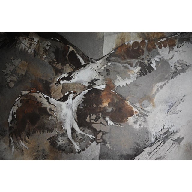 A powerful limited edition wildlife lithograph by American artist Sue Wise, AWS, dated 1977 and published by Frame House...