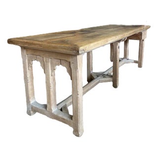 Large Dining Room Table in Oak Wood For Sale