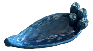 Ceramilando Palermo Prickly Pear Blue Glazed Bowl