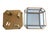 Gold Square Wall Light in White Opaline Glass and Gold Patinated Metal, Italy, 1970s For Sale - Image 8 of 10