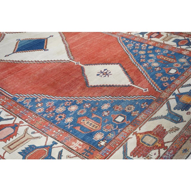 Antique Bakshayesh Rug 10'4'' X 14'11'' For Sale In New York - Image 6 of 11