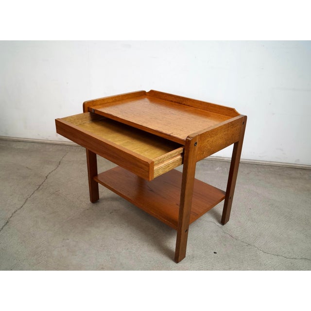 1970’s Mid-Century Danish Modern Teak Nightstand For Sale In Los Angeles - Image 6 of 12
