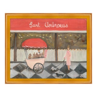 Sant Ambroeus by Alice Ford in Gold Frame, Small Art Print For Sale