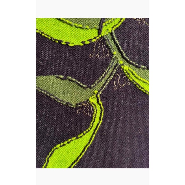 Folk Art Olga Fisch, Vintage Handwoven Tapestry Wool Folk Art Rug Weaving Wall Hanging Olga Fisch For Sale - Image 3 of 12