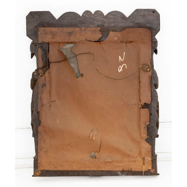 Wood German Renaissance Revival Carved Oak Framed Mirror For Sale - Image 7 of 7