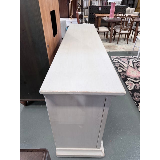 Gustavian (Swedish) Oka Swedish Gustavian Style Washed Grey Sideboard For Sale - Image 3 of 10