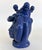 Sicilian Caltagirone Blue Glazed Ceramic Pottery Figurative Vase, Signed For Sale - Image 9 of 11