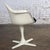 Metal Mid-20th Century MCM Burke Tulip Armchair No 116 With White Shell Round Stationary Base & Black Cushion For Sale - Image 7 of 17