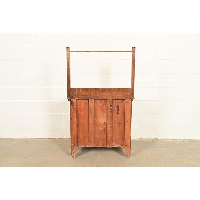 Antique Victorian Carved Oak Washstand or Commode, Circa 1890s For Sale - Image 14 of 15