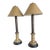 Vintage Transitional Ethan Allen Hand Painted Candlestick Lamps, a Pair For Sale