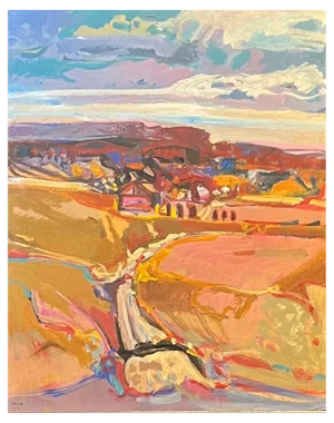 Jean Krille, Landscape 111, Oil on Masonite, 1989