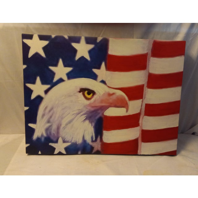 2020s Stars & Stripes Forever! Oil Painting For Sale - Image 5 of 5