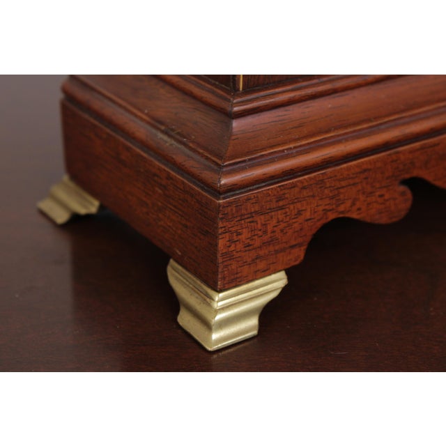 Je Caldwell Chelsea Mahogany Mantle Clock For Sale - Image 12 of 16
