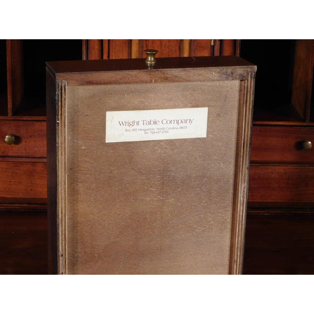 Rare Antique Wright Table Co. Tiger Maple Cherry Pine Chippendale Secretary Desk For Sale - Image 12 of 18